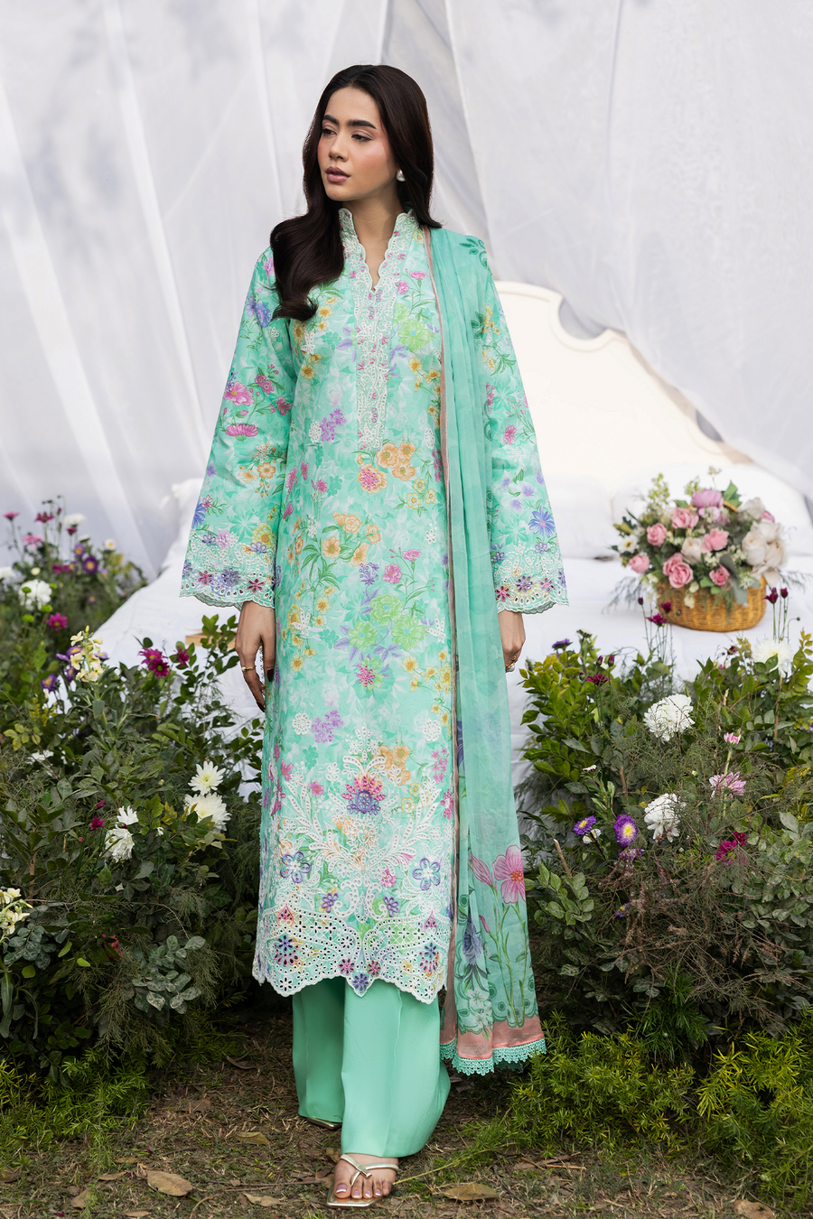 RajBari Summer Printkari Exclusive Lawn Unstitched 3Pc Suit D-08