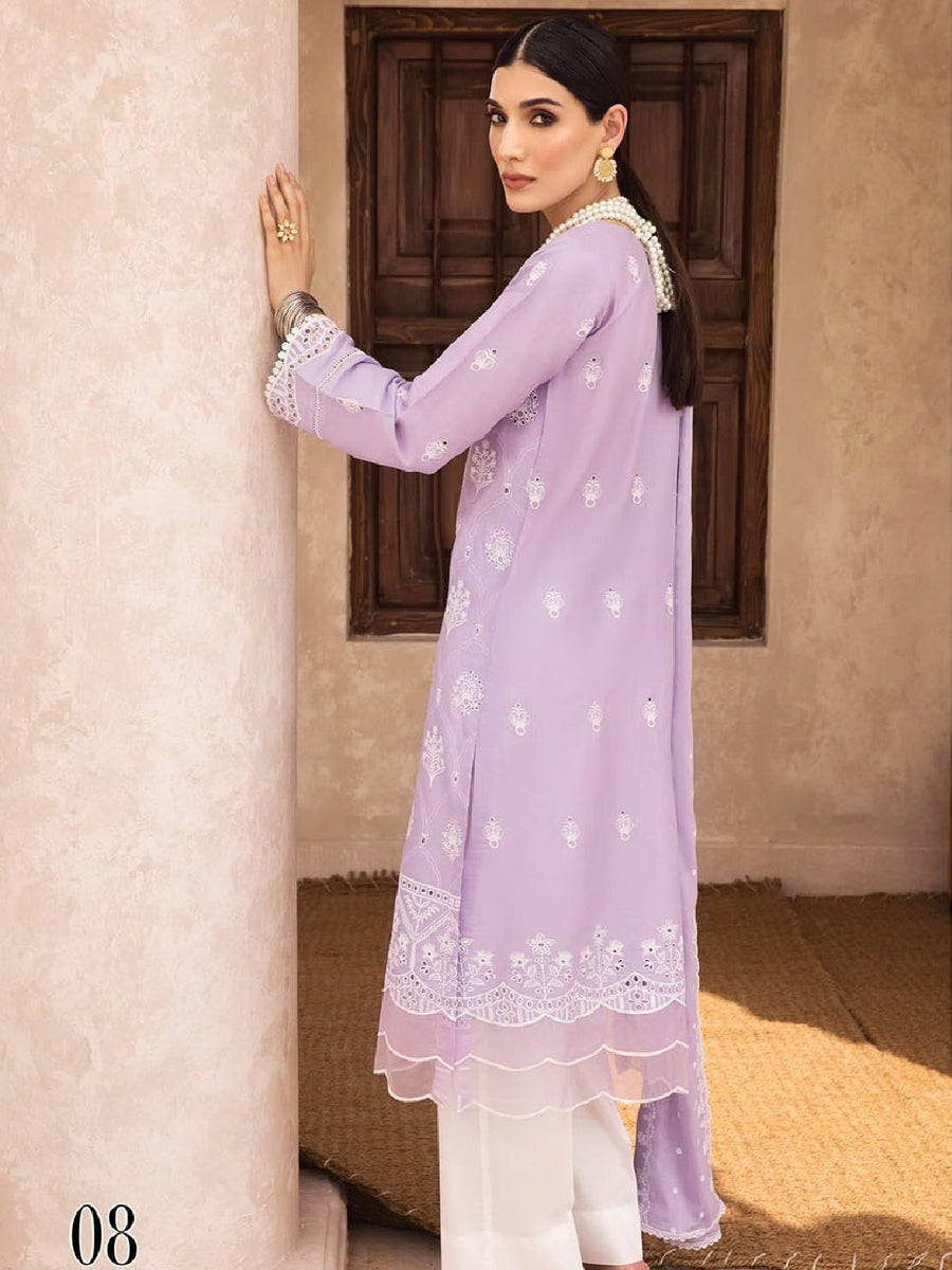 Nissa by RajBari Unstitched Embroidered Chikankari 3 Piece Suit D-08