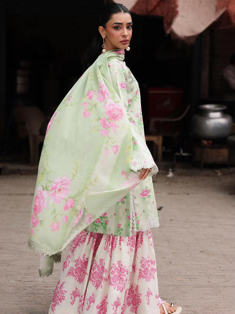 RajBari Nissa Floral Symphony Embroidered Lawn Unstitched 3Pc Suit D-08