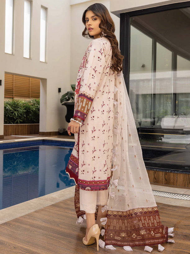 Belle ame by Humdum Embroidered Lawn Unstitched 3Pc Suit D-08