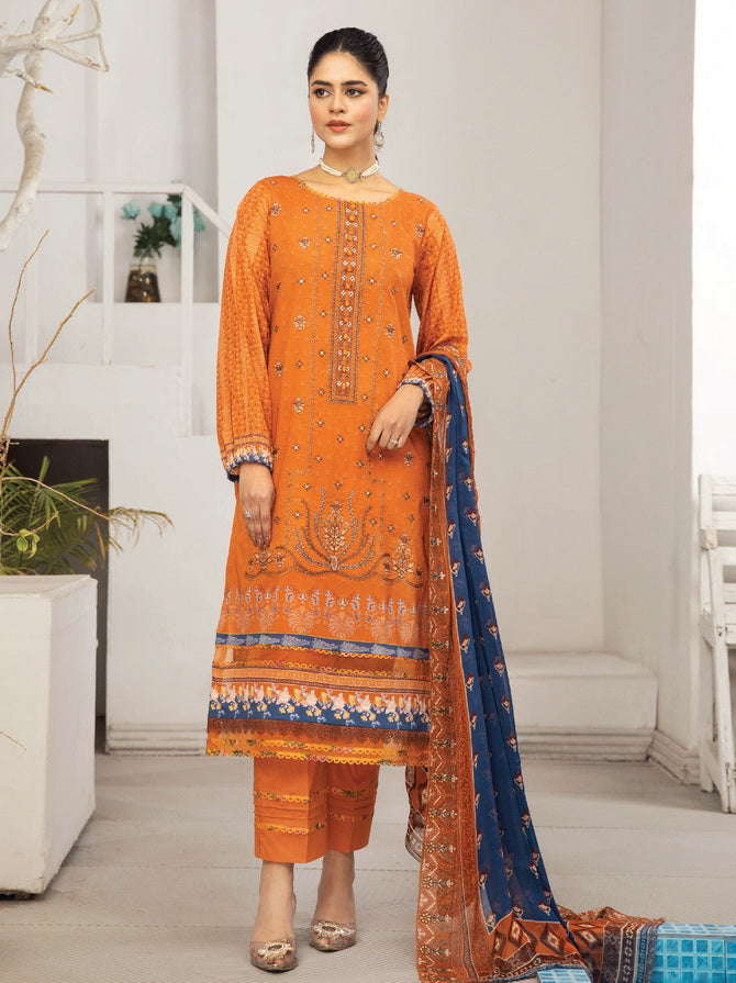 Dastaan by Humdum Embroidered Lawn Unstitched 3Pc Suit D-08