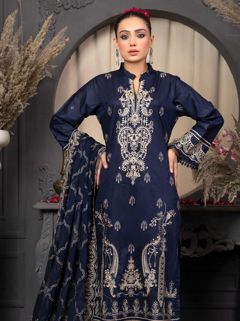 Manizay Talash Premium Embroidered Lawn Unstitched 3Pc Suit D-08
