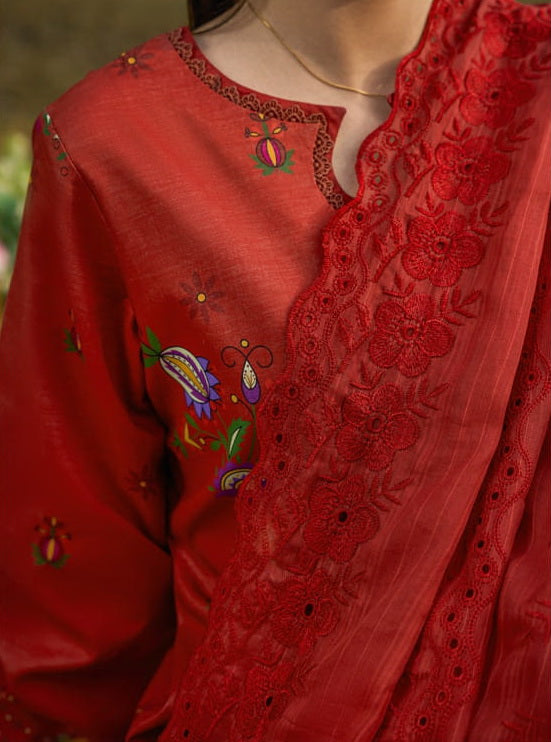 Raha by RajBari Summer Print Exclusive Lawn Unstitched 3Pc Suit D-08