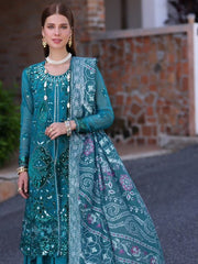 Noor by Saadia Asad Embroidered Chiffon Unstitched 3Pc Suit D-08 ZARISH