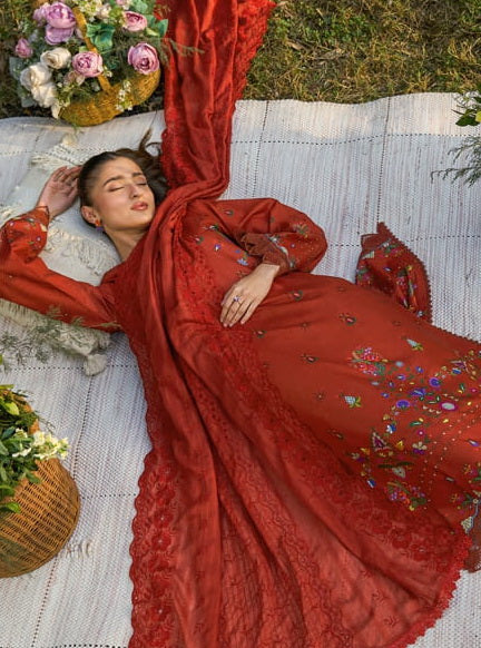 Raha by RajBari Summer Print Exclusive Lawn Unstitched 3Pc Suit D-08