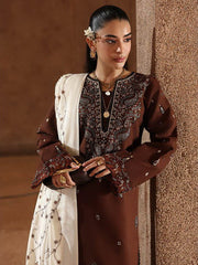 RajBari Premium Embroidered Peach Unstitched 3Pc Suit D-08