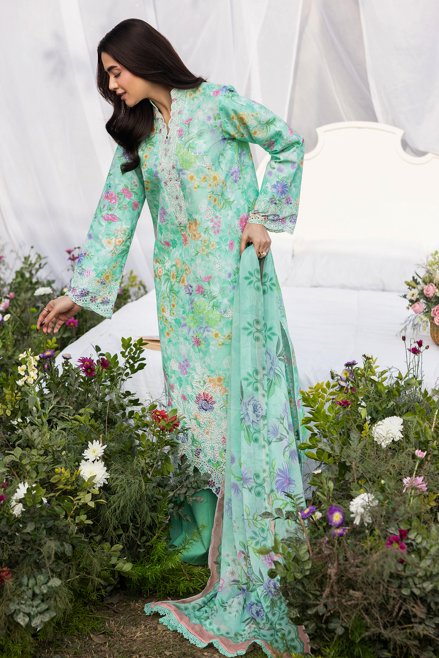 RajBari Summer Printkari Exclusive Lawn Unstitched 3Pc Suit D-08