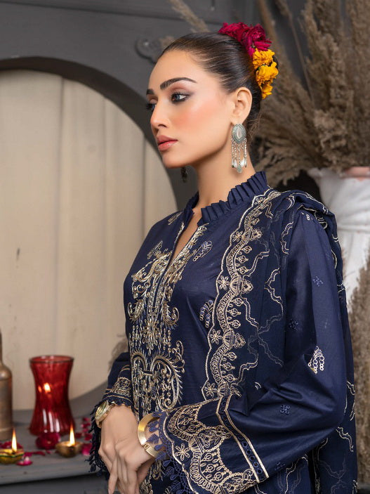Manizay Talash Premium Embroidered Lawn Unstitched 3Pc Suit D-08
