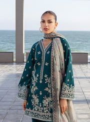 Zainab Chottani Tahra Embroidered Lawn Unstitched 3Pc Suit D-08 MINA