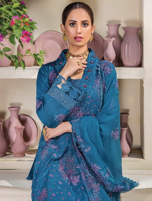 Rumli by Humdum Embroidered Karandi Unstitched 3Pc Suit RM-08