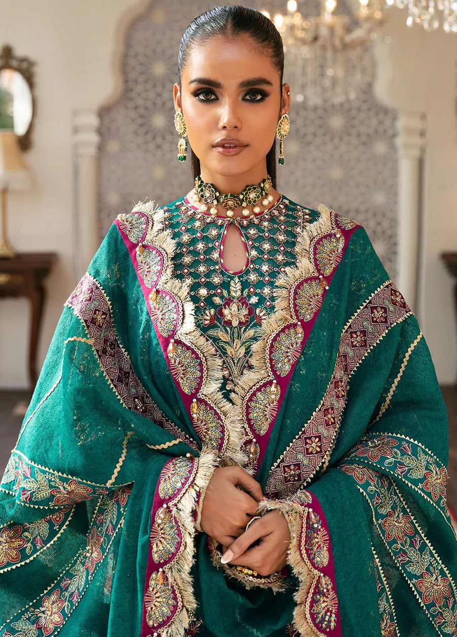 Afrozeh Hayat Unstitched Embroidered Chiffon 3 Piece Suit D-08 AYAT