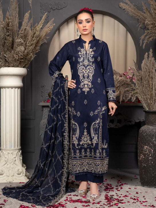 Manizay Talash Premium Embroidered Lawn Unstitched 3Pc Suit D-08