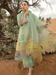 Rang Rasiya Premium Embroidered Lawn Unstitched 3Pc Suit D-08 ELNAZ
