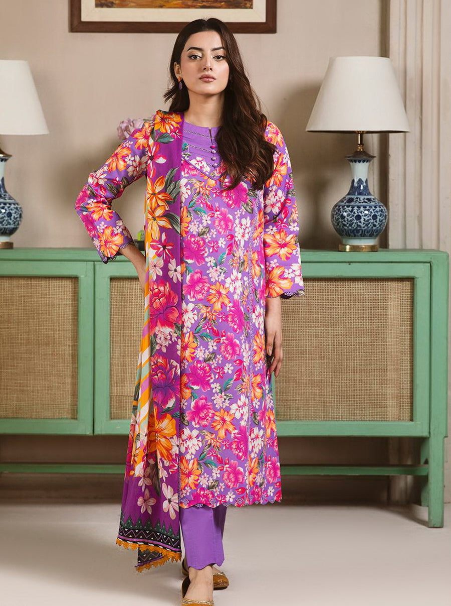 Raha by RajBari Summer Prints Exclusive Lawn Unstitched 3Pc Suit D-08