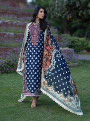 Zainab Chottani Luxe Lawn Unstitched Embroidered 3Pc Suit D-08 Mesa