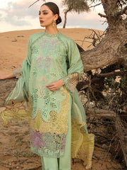 Rang Rasiya Premium Embroidered Lawn Unstitched 3Pc Suit D-08 ELNAZ