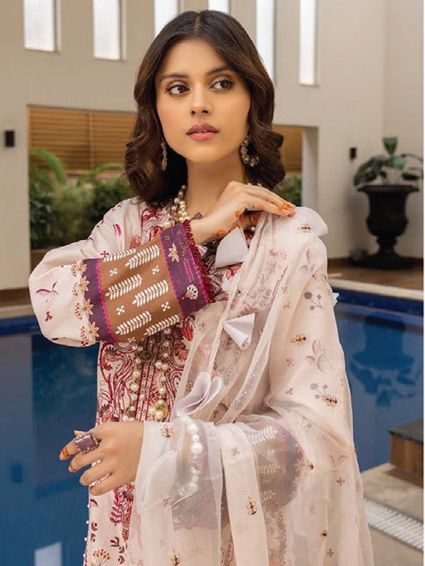 Belle ame by Humdum Embroidered Lawn Unstitched 3Pc Suit D-08