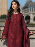 Rang Rasiya Carnation Embroidered Linen Unstitched 3Pc Suit D-08 Audrey