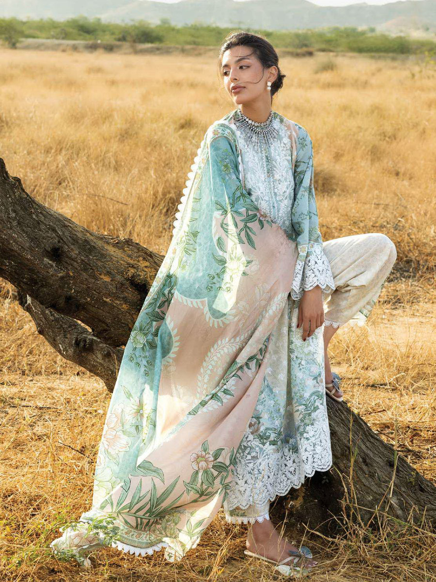 Zainab Chottani Embroidered Lawn Unstitched 3Pc Suit D-08 Liyana