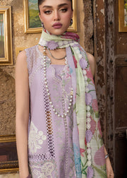 Saira Shakira Bloom Embroidered Lawn Unstitched 3Pc Suit D-08A IRIS