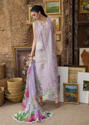 Saira Shakira Bloom Embroidered Lawn Unstitched 3Pc Suit D-08A IRIS