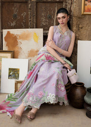 Saira Shakira Bloom Embroidered Lawn Unstitched 3Pc Suit D-08A IRIS