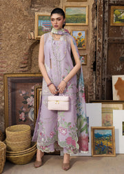 Saira Shakira Bloom Embroidered Lawn Unstitched 3Pc Suit D-08A IRIS