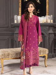 Rang Rasiya Carnation Embroidered Khaddar Unstitched 3Pc Suit D-08