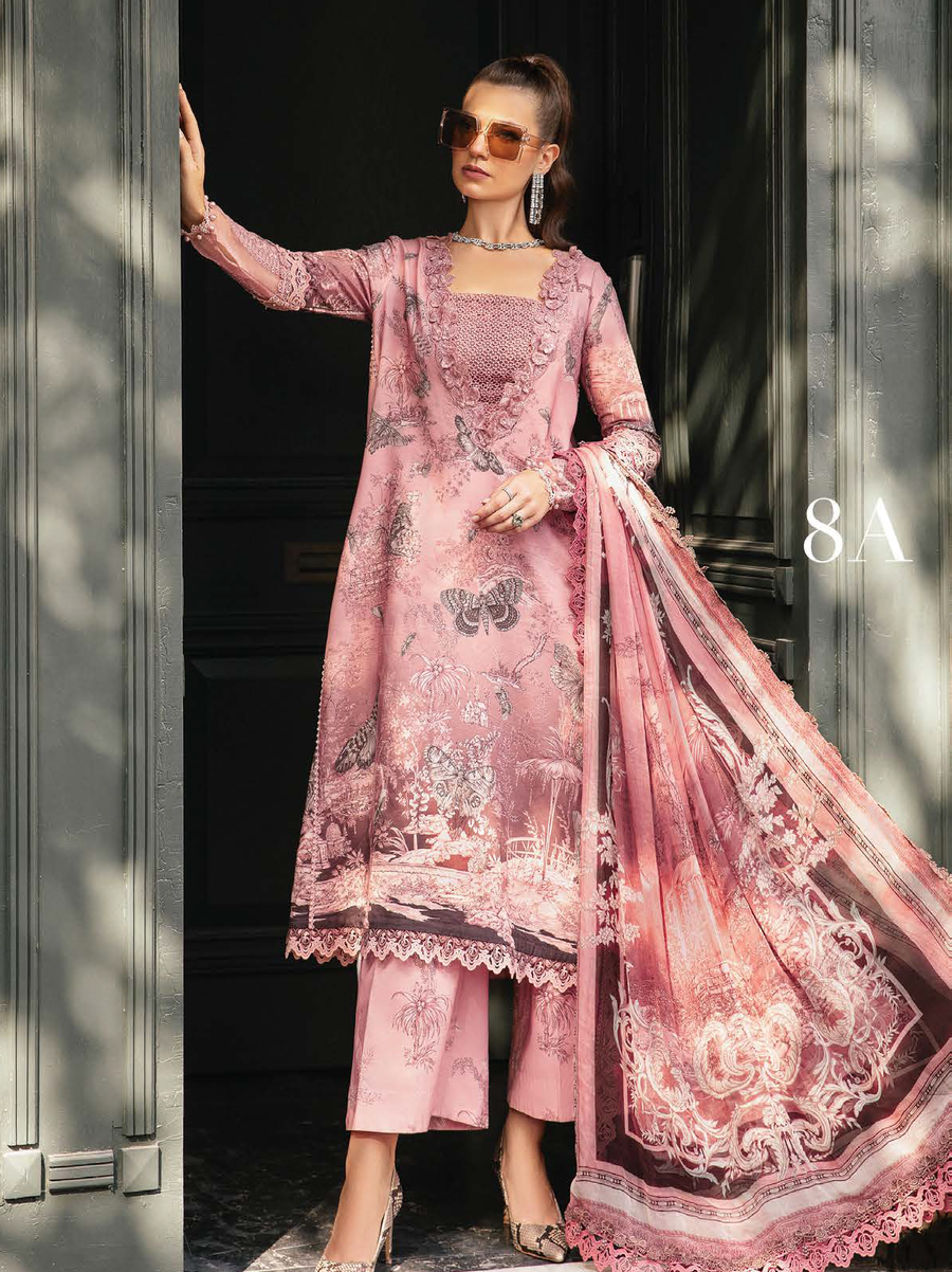 Maria.B MPrints Unstitched Printed Cambric 3Pc Suit MPT-2308-A