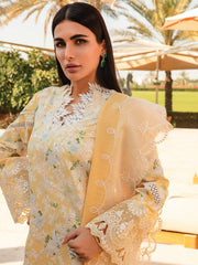 Rang Rasiya Carnation Embroidered Lawn Unstitched 3Pc Suit D-08 Ariana