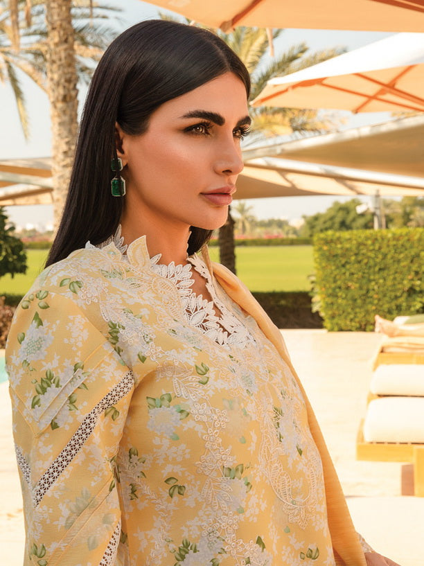 Rang Rasiya Carnation Embroidered Lawn Unstitched 3Pc Suit D-08 Ariana