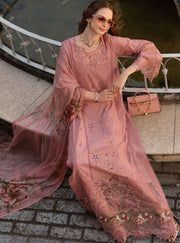 Noor by Saadia Asad Luxe Chikankari Unstitched Lawn 3Pc Suit D8-B
