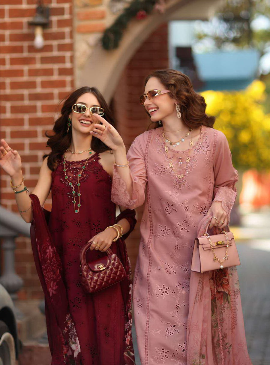 Noor by Saadia Asad Luxe Chikankari Unstitched Lawn 3Pc Suit D8-A