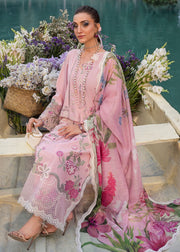 Saira Shakira Bloom Embroidered Lawn Unstitched 3Pc Suit D-08B IRIS