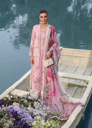 Saira Shakira Bloom Embroidered Lawn Unstitched 3Pc Suit D-08B IRIS
