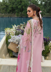 Saira Shakira Bloom Embroidered Lawn Unstitched 3Pc Suit D-08B IRIS