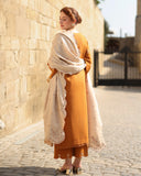 Rang Rasiya Carnation Embroidered Karandi Unstitched 3Pc Suit D-07 Cappucino