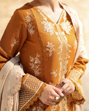 Rang Rasiya Carnation Embroidered Karandi Unstitched 3Pc Suit D-07 Cappucino