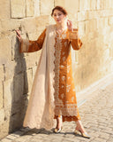 Rang Rasiya Carnation Embroidered Karandi Unstitched 3Pc Suit D-07 Cappucino