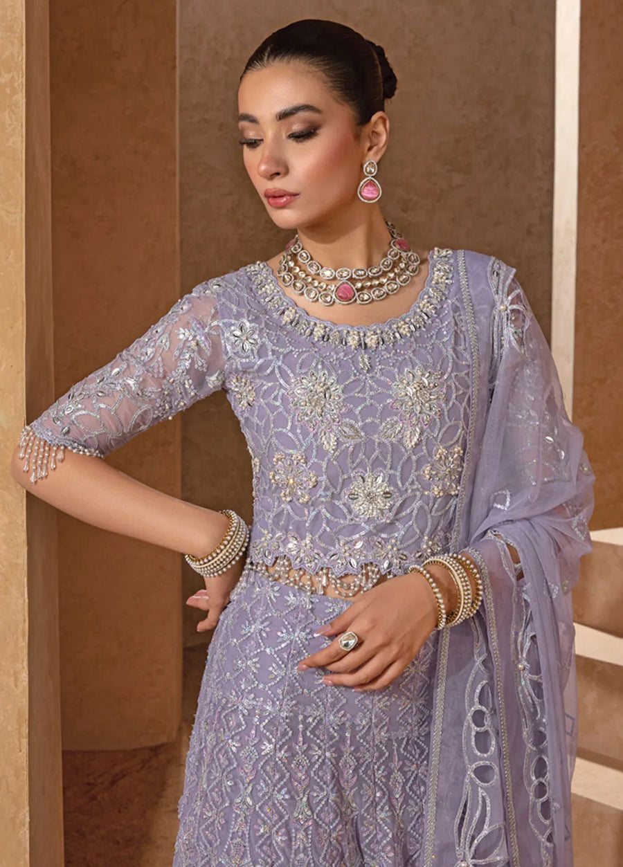 Rang Rasiya Chatoyer Embroidered Chiffon Unstitched 3Pc Suit D-08 Jehan
