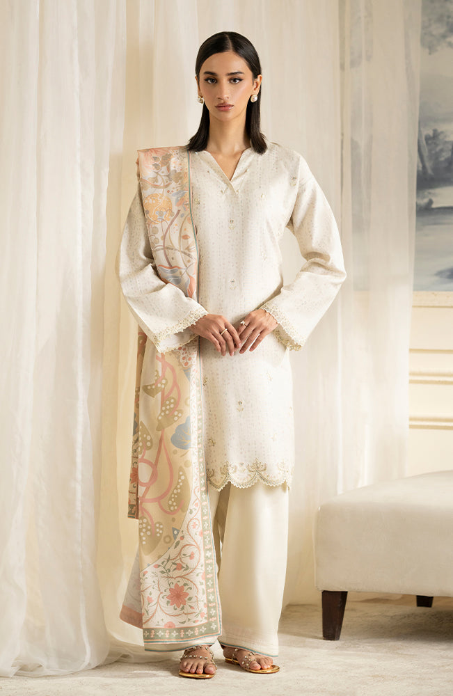 Bellini by Seran Embroidered Viscose Unstitched 3Pc Suit D-08 Lana