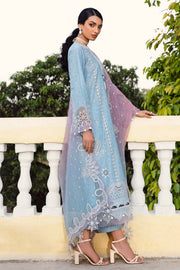 Iris by Jazmin Embroidered Eid Lawn Unstitched 3Pc Suit D-08 POWDER BLUE