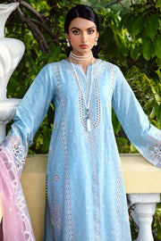 Iris by Jazmin Embroidered Eid Lawn Unstitched 3Pc Suit D-08 POWDER BLUE