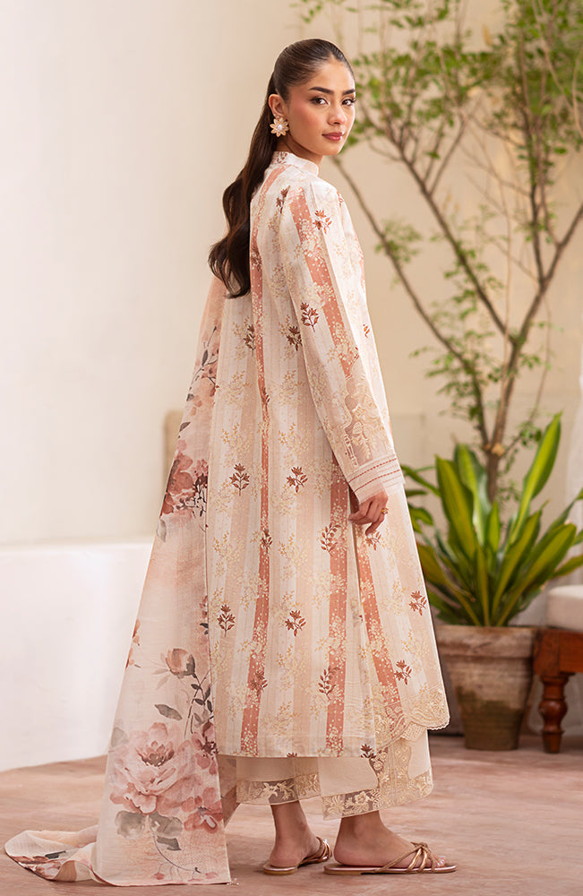 Ilara by Seran Embroidered Cambric Unstitched 3Pc Suit D-08 Pivoine