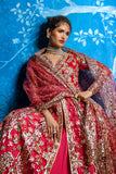 Mushq Stardust Embroidered Net Unstitched 3Pc Suit D-08 Red Carpet