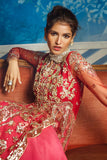 Mushq Stardust Embroidered Net Unstitched 3Pc Suit D-08 Red Carpet