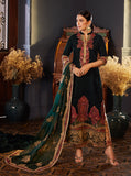 Zainab Chottani Embroidered Velvet Unstitched 3Pc Suit D-08 ZELENA