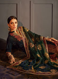 Zainab Chottani Embroidered Velvet Unstitched 3Pc Suit D-08 ZELENA