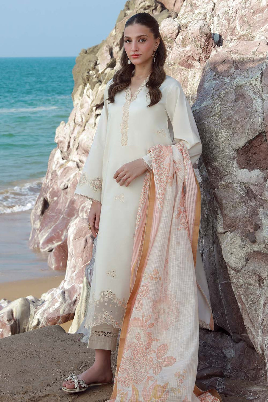 Seran Afsanah Vol-02 Embroidered Lawn Unstitched 3Pc Suit D-08 ZUBI