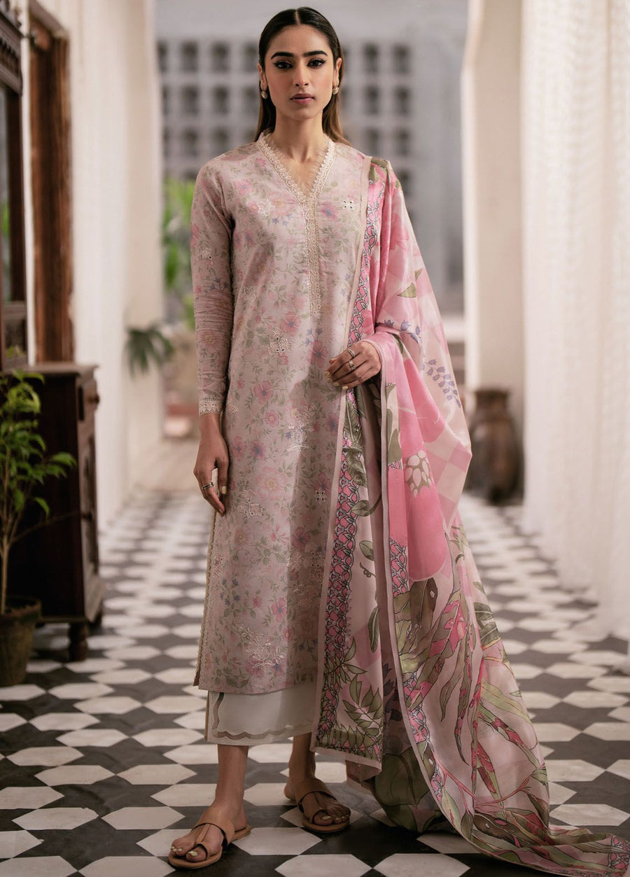 Seran Afsanah Embroidered Lawn Unstitched 3Pc Suit D-08 ZOHREH